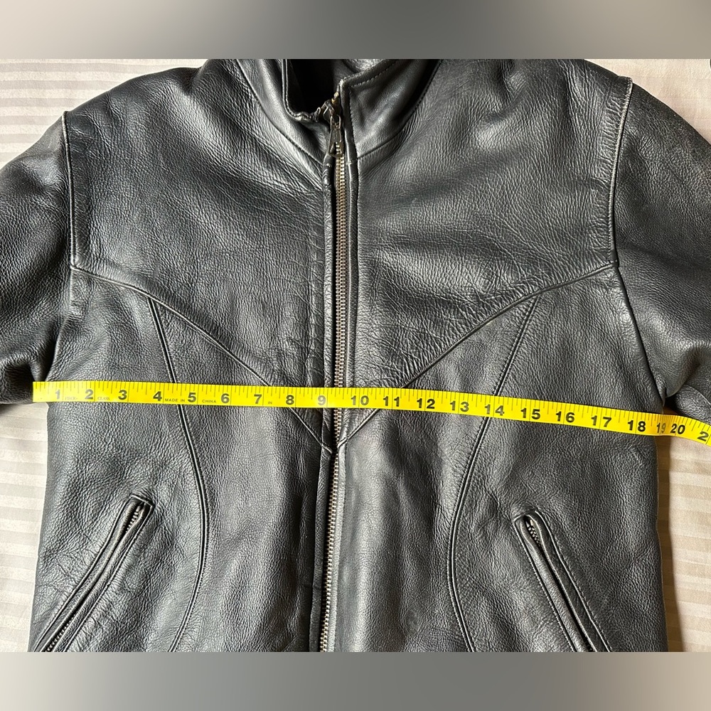 UNIK•genuine leather jacket•women’s medium•moto boho•biker core•black•silver - Picture 6 of 16